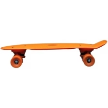 Скейтборд пластиковый 22*6", шасси пластик, колёса PVC 60 мм, оранжевый / Скейтборд детский/ доска для катания